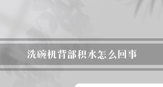 解决洗碗机积水故障的方法（有效应对洗碗机积水问题）